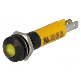 Lampă LED galbenă 24VDC Ø8mm IP67 | Electronic-mag.ro | Componente Electronice