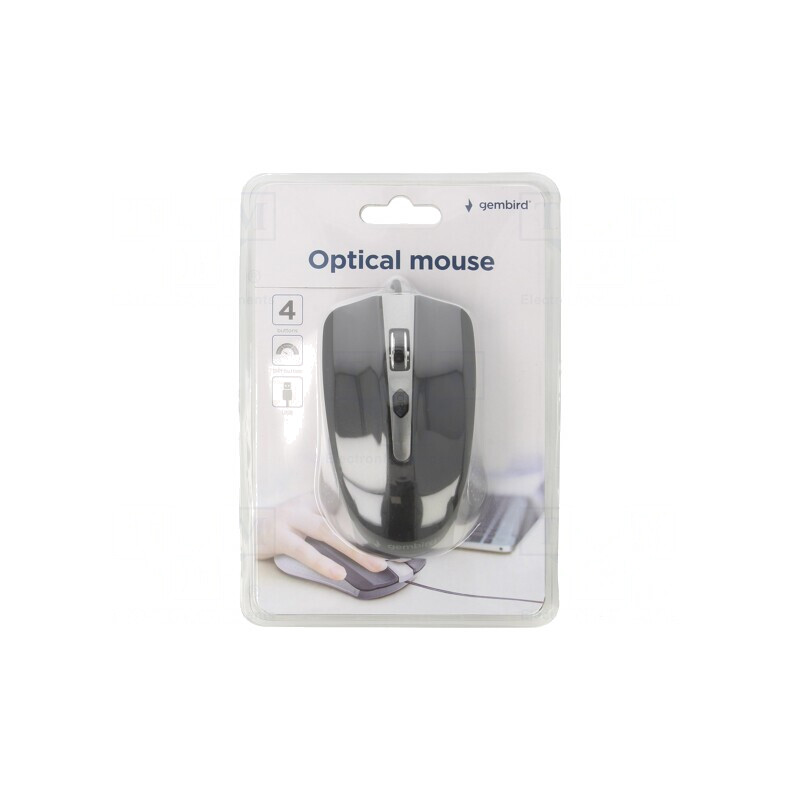 Mouse optic negru/gri USB, 4 butoane, 1.35m cablu | Electronic-mag.ro | Componente Electronice Mouse optic negru/gri USB, 4 butoane, 1.35m cablu | Electronic-mag.ro | Componente Electronice