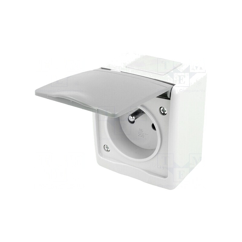 Conector Alimentare AC 250VAC 16A Gri | Electronic-mag.ro | Componente Electronice