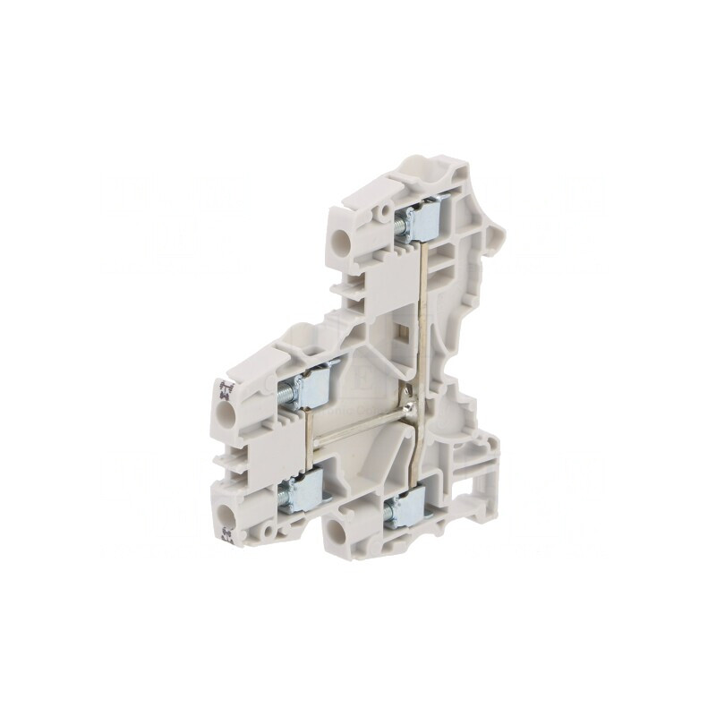 Conector de Îmbinare Șine 0,2-6mm2 4 Borne Gri 6mm | Electronic-mag.ro | Componente Electronice