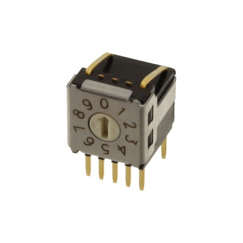 Întrerupător codificare DEC/BCD THT 10 poziții | Electronic-mag.ro | Componente Electronice