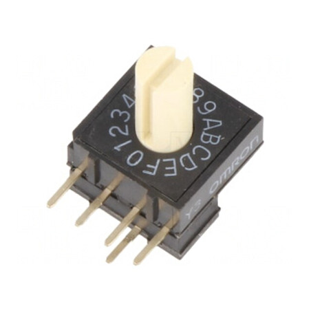 Întrerupător codificare HEX/BCD 16 Poz THT | Electronic-mag.ro | Componente Electronice