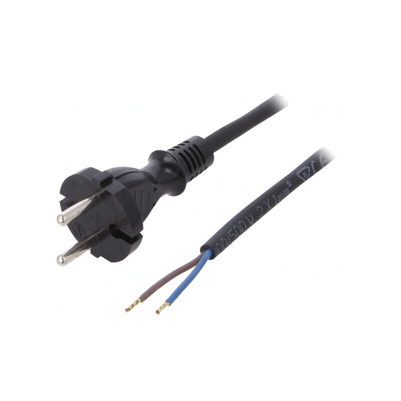 Cablu Electric 1.5m Negru 16A 2x1mm2 | Electronic-mag.ro | Componente Electronice
