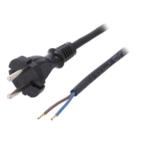 Cablu Electric 1.5m Negru 16A 2x1mm2 | Electronic-mag.ro | Componente Electronice