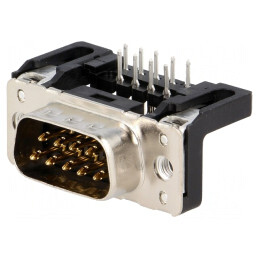 Conector D-Sub 9-Pin Soclu Tată 90° THT M3 | Electronic-mag.ro | Componente Electronice