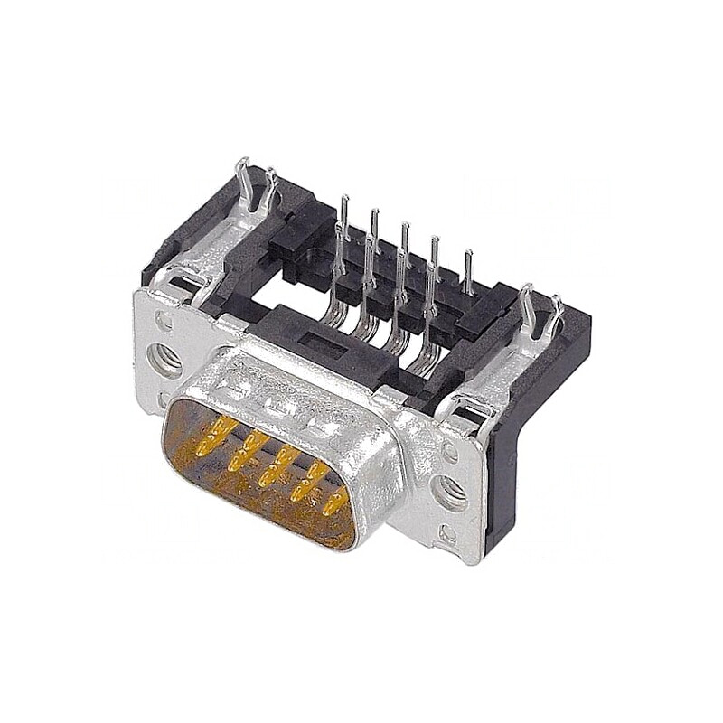 Conector D-Sub 9-Pini Soclu Tată 90° THT UNC 4-40 | Electronic-mag.ro | Componente Electronice