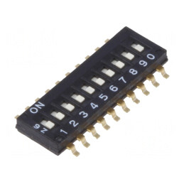 Comutator DIP-SWITCH 10 Secțiuni ON-OFF 24VDC | Electronic-mag.ro | Componente Electronice