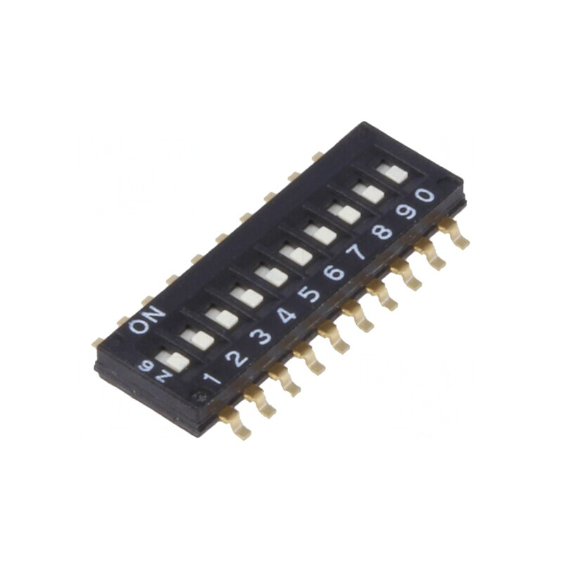 Comutator DIP-SWITCH 10 Secțiuni ON-OFF 24VDC | Electronic-mag.ro | Componente Electronice