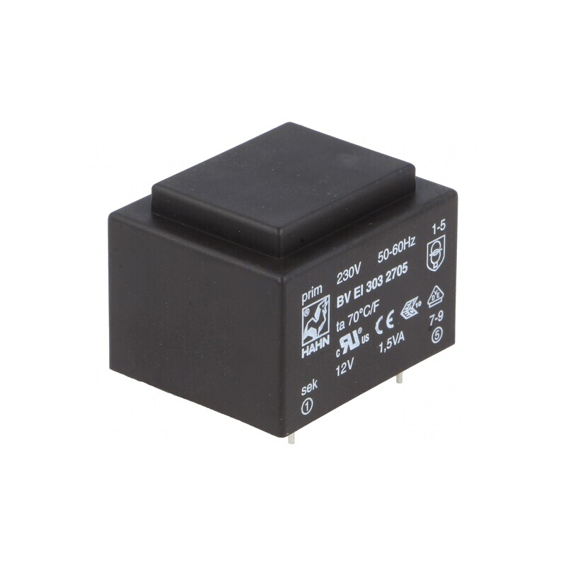 Transformator încapsulat 1,5VA 230V 12V PCB | Electronic-mag.ro | Componente Electronice