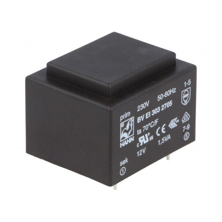 Transformator încapsulat 1,5VA 230V 12V PCB | Electronic-mag.ro | Componente Electronice