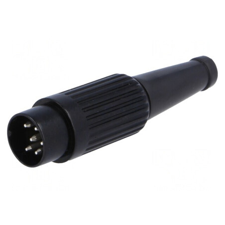 Mufă DIN Tată 6 Pin 240° Drept Pe Cablu 34V | Electronic-mag.ro | Componente Electronice