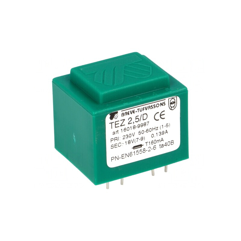 Transformator Encapsulat 2,5VA 230V 18V PCB | Electronic-mag.ro | Componente Electronice