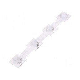 Lentilă LED Dreptunghiulară Transparentă 50° Neagră | Electronic-mag.ro | Componente Electronice
