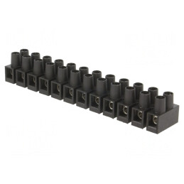 Regletă de Conexiuni 4mm2 400V 32A Neagră | Electronic-mag.ro | Componente Electronice