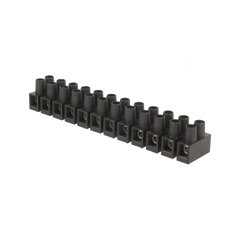 Regletă de Conexiuni 4mm2 400V 32A Neagră | Electronic-mag.ro | Componente Electronice