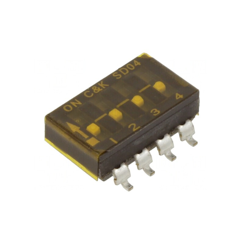 Comutator DIP-SWITCH 4 Secțiuni SMT OFF-ON 0.1A 25VDC | Electronic-mag.ro | Componente Electronice Comutator DIP-SWITCH 4 Secțiuni SMT OFF-ON 0.1A 25VDC | Electronic-mag.ro | Componente Electronice