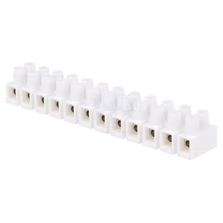 Conector terminal cu șurub 4mm2 400V 32A alb | Electronic-mag.ro | Componente Electronice