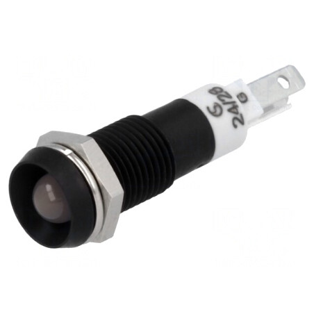 Lampă LED Control Roșu/Verde 24-28V Ø8mm Metal | Electronic-mag.ro | Componente Electronice