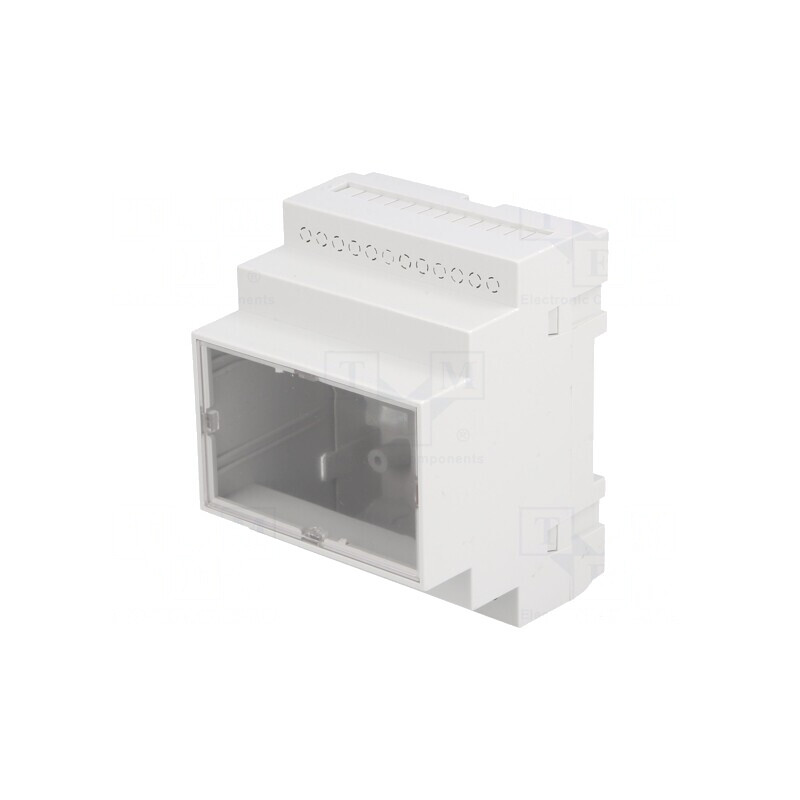 Carcasă pentru șină DIN ABS gri 90x70x65mm | Electronic-mag.ro | Componente Electronice
