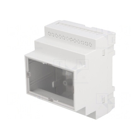 Carcasă pentru șină DIN ABS gri 90x70x65mm | Electronic-mag.ro | Componente Electronice