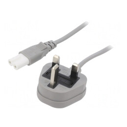 Cablu Alimentare 1.8m Gri 3A | Electronic-mag.ro | Componente Electronice