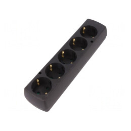 Conector Alimentare AC Mamă Splitter Negru 250V 16A | Electronic-mag.ro | Componente Electronice