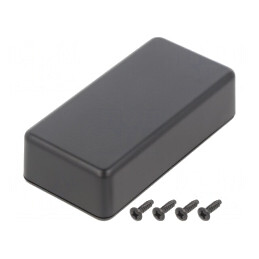 Carcasă universală ABS neagră IP40 50x90x25mm | Electronic-mag.ro | Componente Electronice