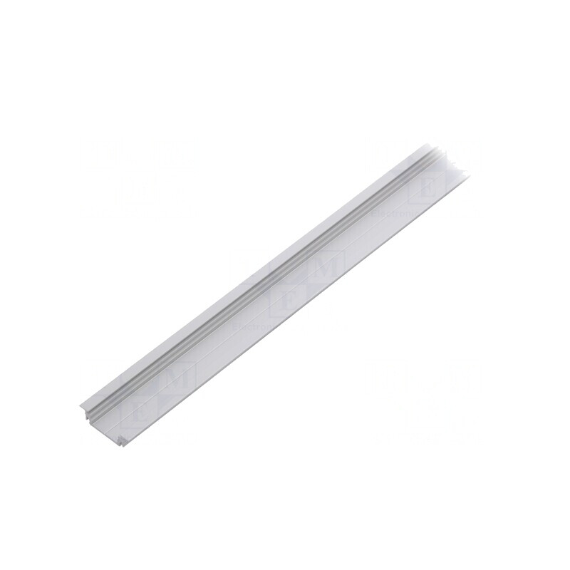 Profil aluminiu încastrat pentru module LED 1m GROOVE14 natural | Electronic-mag.ro | Componente Electronice