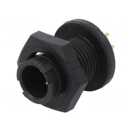 Conector Circular EN2 Soclu Tată Panou THT | Electronic-mag.ro | Componente Electronice