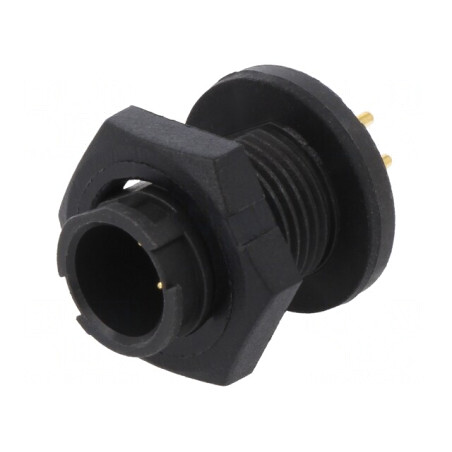 Conector Circular EN2 Soclu Tată Panou THT | Electronic-mag.ro | Componente Electronice