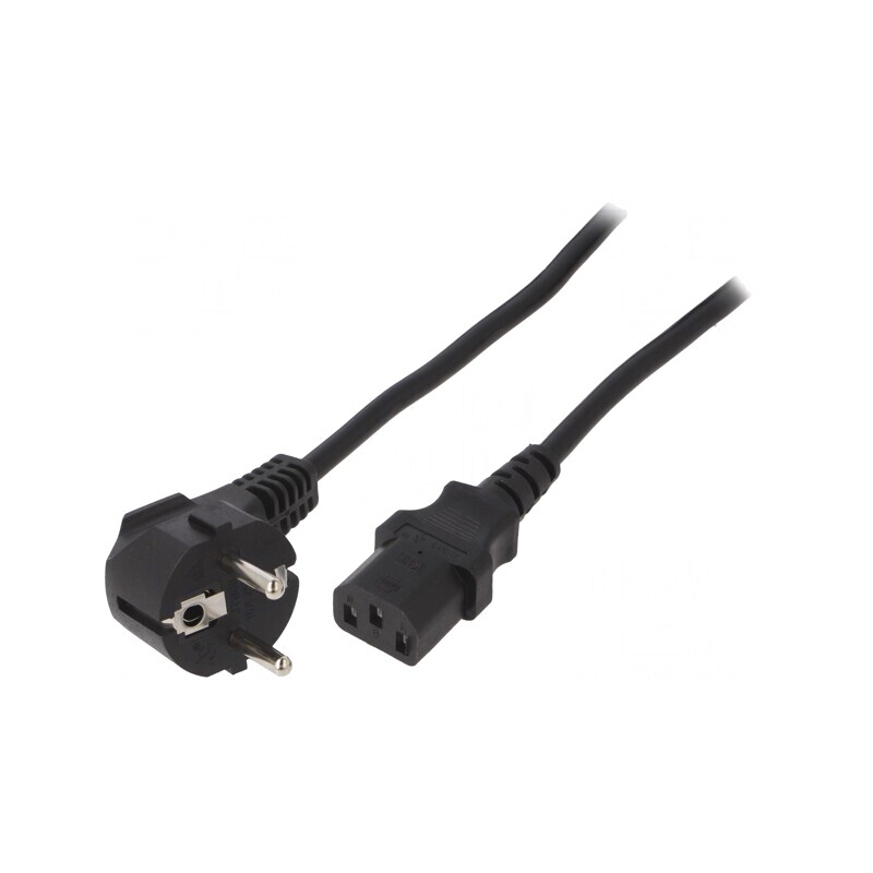 Cablu Alimentare CEE 7/7 Ștecăr Unghiat la IEC C13 3x0,75mm2 | Electronic-mag.ro | Componente Electronice