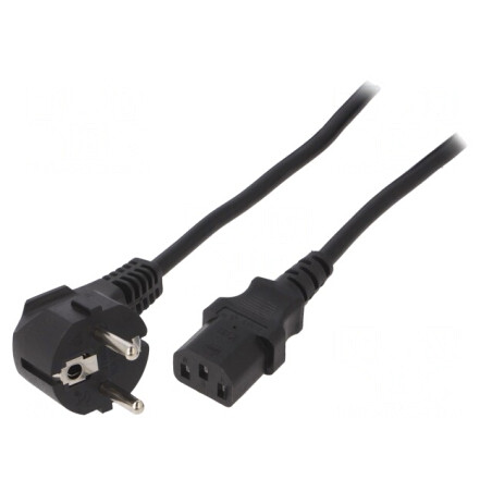 Cablu Alimentare CEE 7/7 Ștecăr Unghiat la IEC C13 3x0,75mm2 | Electronic-mag.ro | Componente Electronice