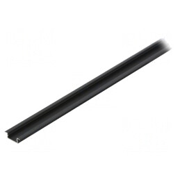 Profil Aluminiu Negru pentru Module LED Încastrat 1m | Electronic-mag.ro | Componente Electronice