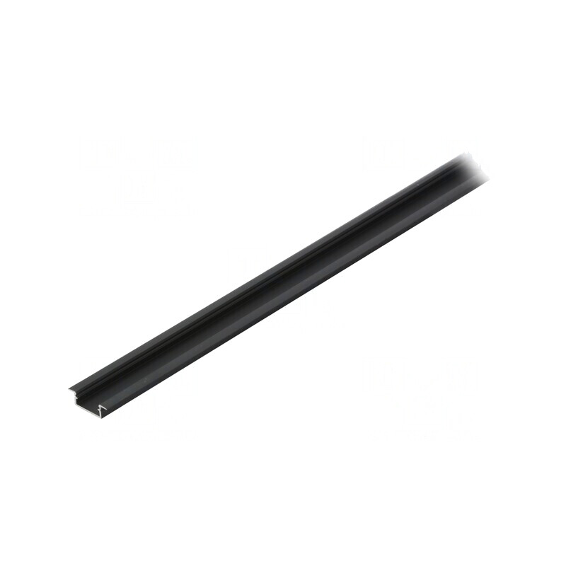 Profil Aluminiu Negru pentru Module LED Încastrat 1m | Electronic-mag.ro | Componente Electronice