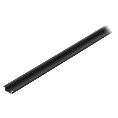 Profil Aluminiu Negru pentru Module LED Încastrat 1m | Electronic-mag.ro | Componente Electronice