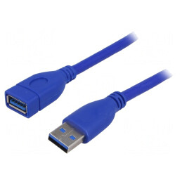 Cablu USB 3.0 A-A 1,8m Albastru | Electronic-mag.ro | Componente Electronice