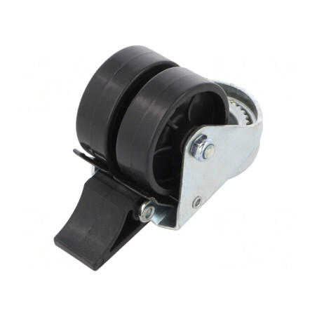 Roată de Transport cu Roți Duble 80kg 50mm | Electronic-mag.ro | Componente Electronice