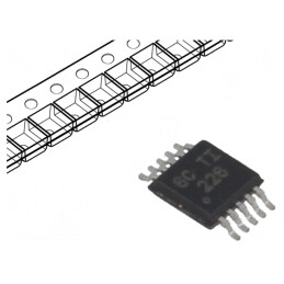 Amplificator IC 3,3V VSSOP10 Interfață I2C SMBus