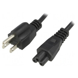 Cablu Alimentare 1,5m IEC C5 - NEMA 5-15 2,5A | Electronic-mag.ro | Componente Electronice