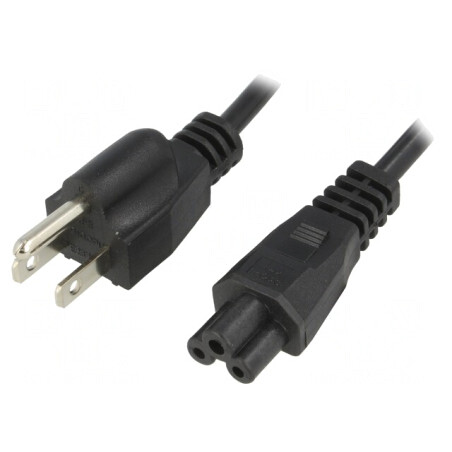 Cablu Alimentare 1,5m IEC C5 - NEMA 5-15 2,5A | Electronic-mag.ro | Componente Electronice