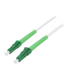 Patch cord fibră optică OS2 LC/APC 2m alb | Electronic-mag.ro | Componente Electronice