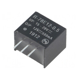 Convertor DC/DC 6W 15-28V la 12V 0.5A SIP3 | Electronic-mag.ro | Componente Electronice