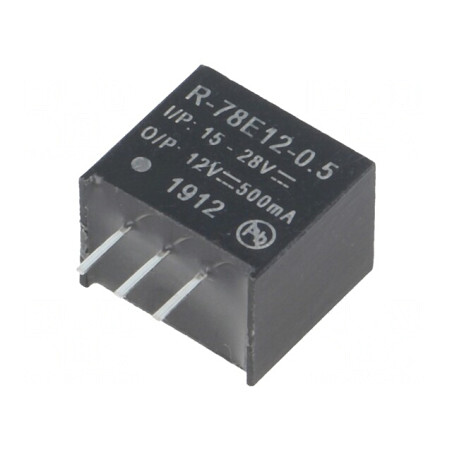 Convertor DC/DC 6W 15-28V la 12V 0.5A SIP3 | Electronic-mag.ro | Componente Electronice