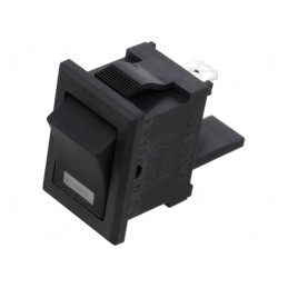 Comutator Basculant ON-OFF cu LED Negru 10A/125VAC | Electronic-mag.ro | Componente Electronice