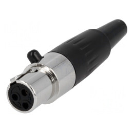 Mufă XLR mini mamă 3 pini lipire cablu | Electronic-mag.ro | Componente Electronice