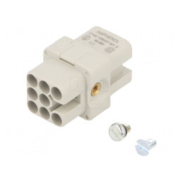 Conector HDC Inserturi Contact Mamă 21x21mm 7 Pin | Electronic-mag.ro | Componente Electronice