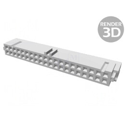 Mufă IDC Mamă 40 PIN pentru Cablu-Bandă 1,27mm | Electronic-mag.ro | Componente Electronice