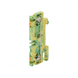 Conector Șine 2,5mm2 1 Piste 2 Borne Galben-Verde | Electronic-mag.ro | Componente Electronice