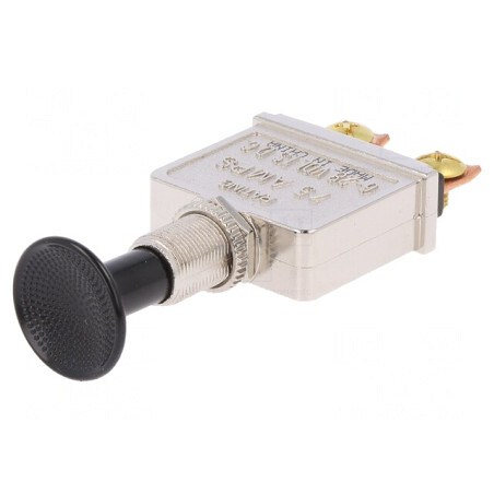 Comutator Push-Pull 75A 12VDC Roșu fără Iluminare | Electronic-mag.ro | Componente Electronice