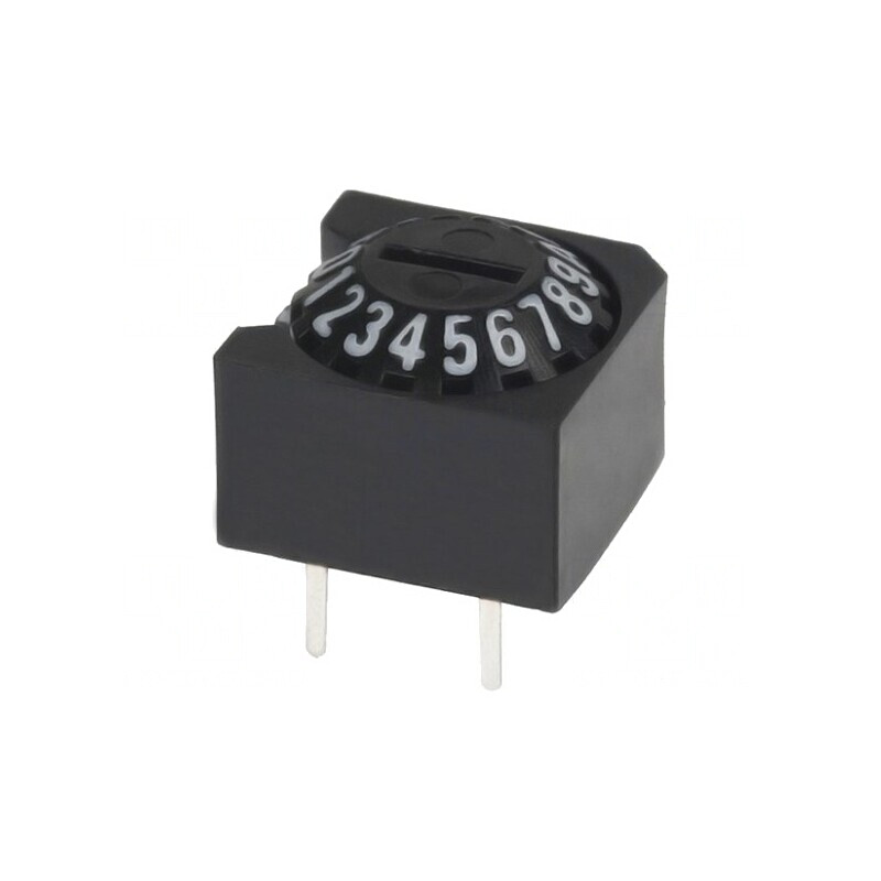 Întrerupător codificare HEX/BCD 16 poziții THT | Electronic-mag.ro | Componente Electronice